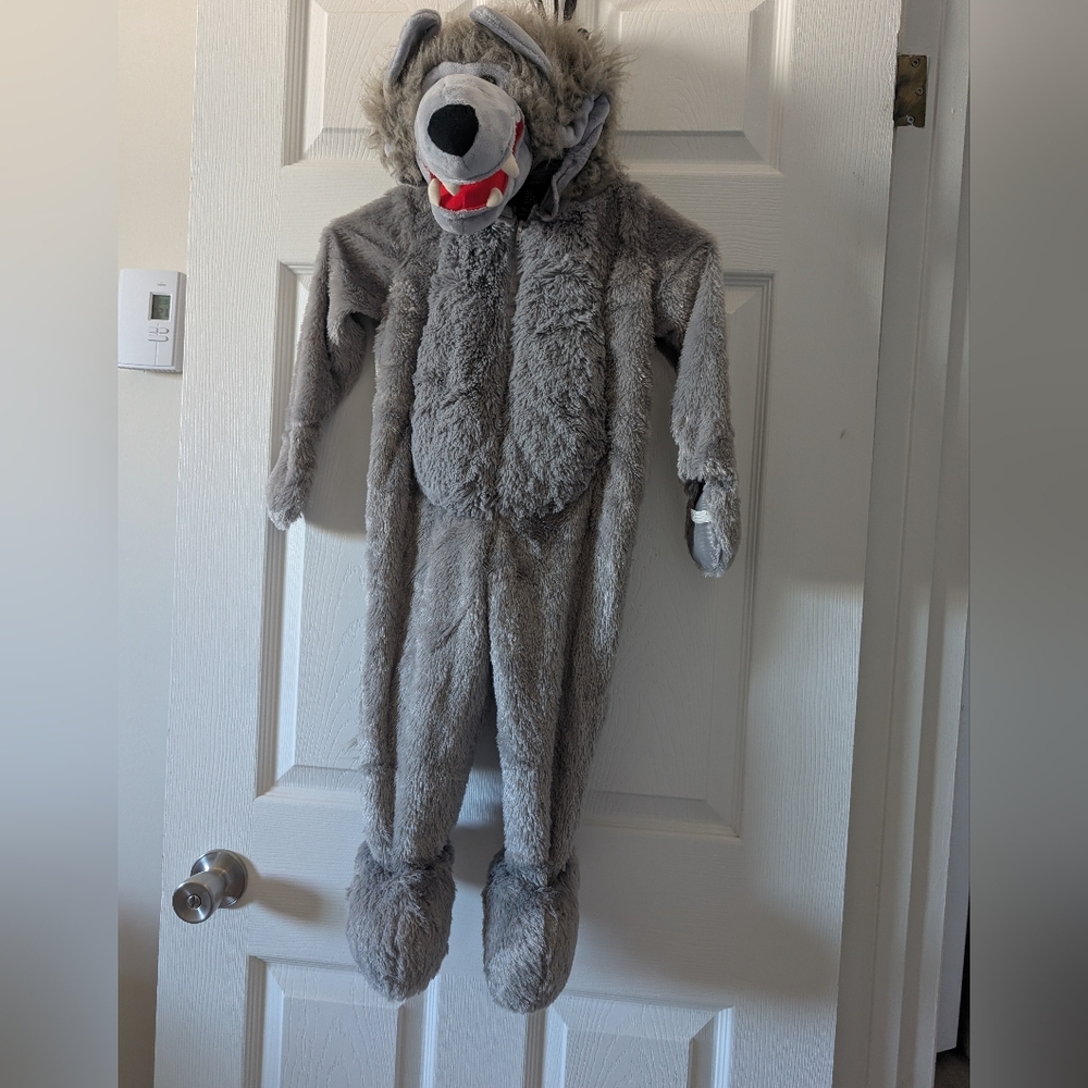 4T - Gray Wolf Costume with Hood